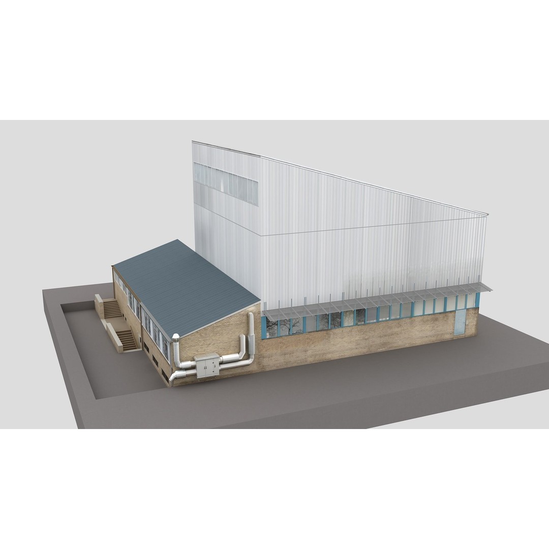 European City Block Building 3D Model – Realistic Low Poly Architecture, FBX - View 8