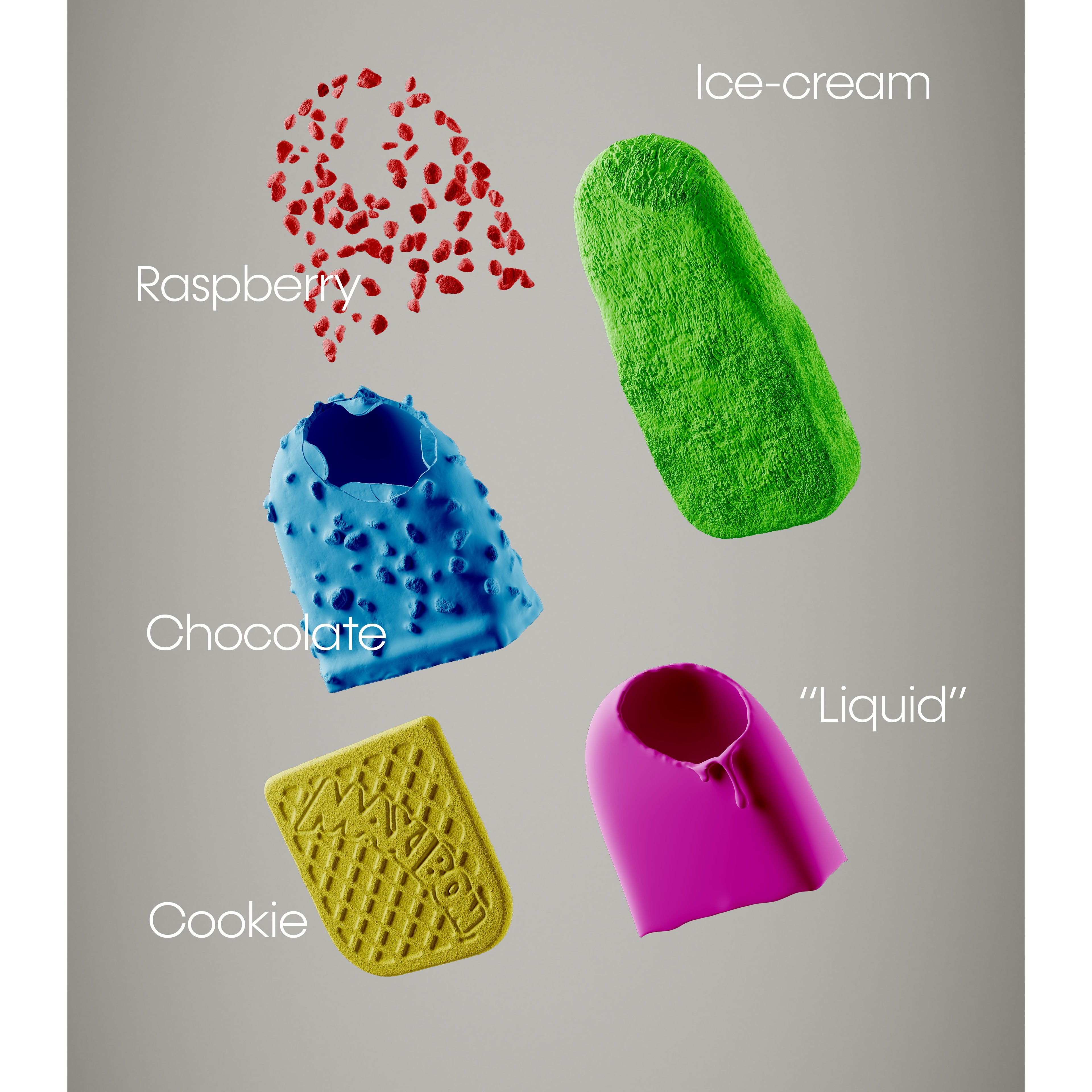 8 Realistic Ice Cream Sandwiches - Scene Setup 3D Model - View 4