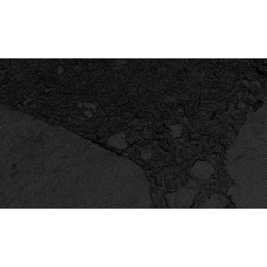 Rock-Laden Ground 3D Model – High-Detail Terrain Asset, OBJ