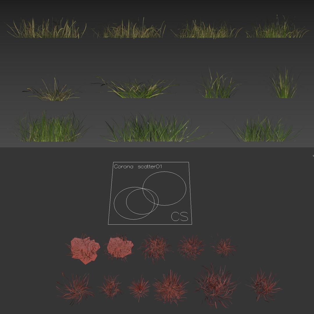 Grass 3D Model – PBR Landscape Asset, FBX, OBJ, Game-Ready - View 6