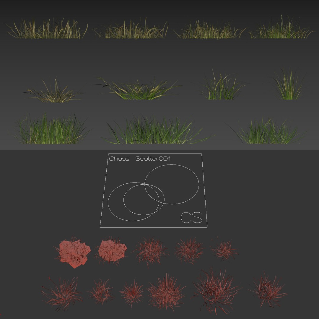 Grass 3D Model – PBR Landscape Asset, FBX, OBJ, Game-Ready - View 7