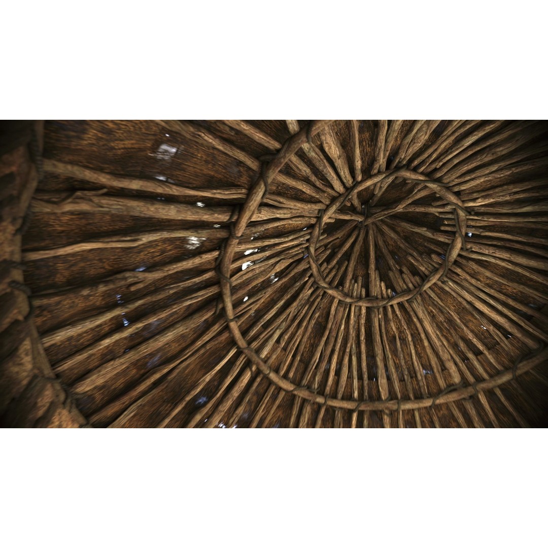 Primitive African Hut 3D Model – Low Poly Game Asset, FBX & OBJ - View 19