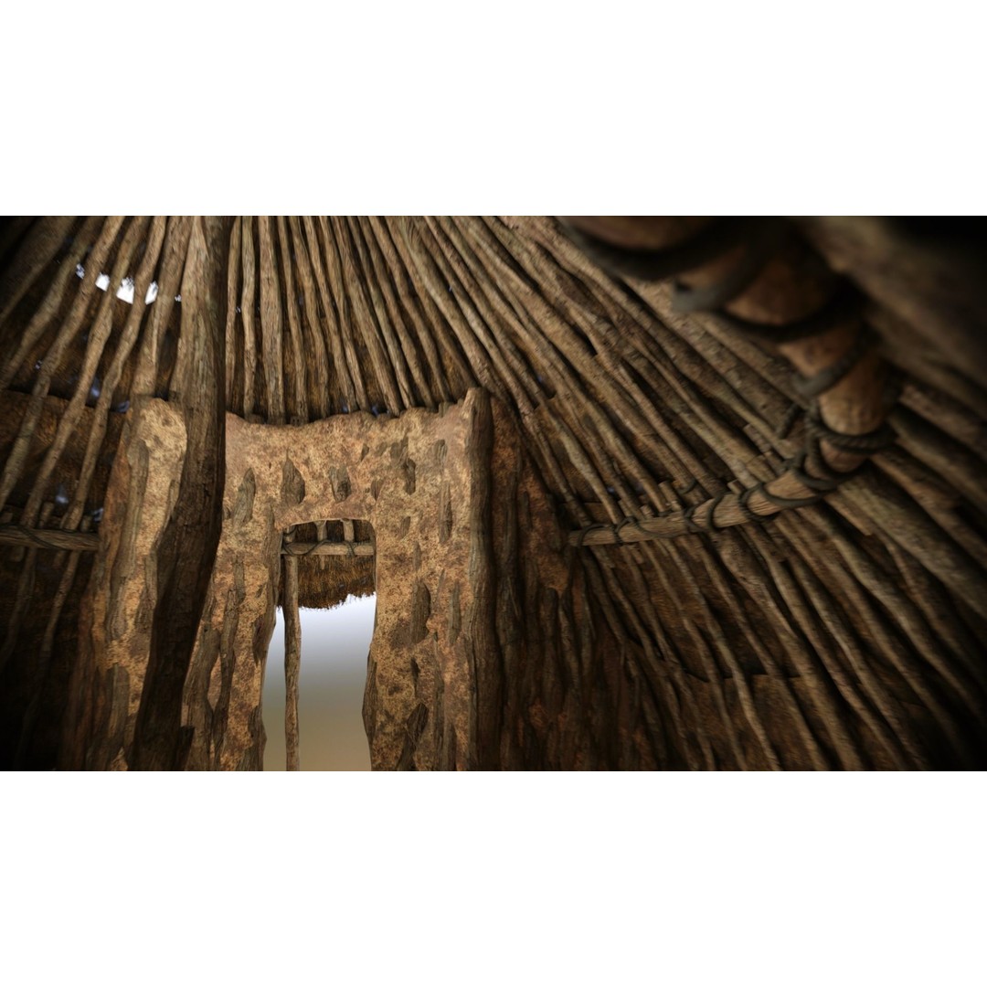 Primitive African Hut 3D Model – Low Poly Game Asset, FBX & OBJ - View 29