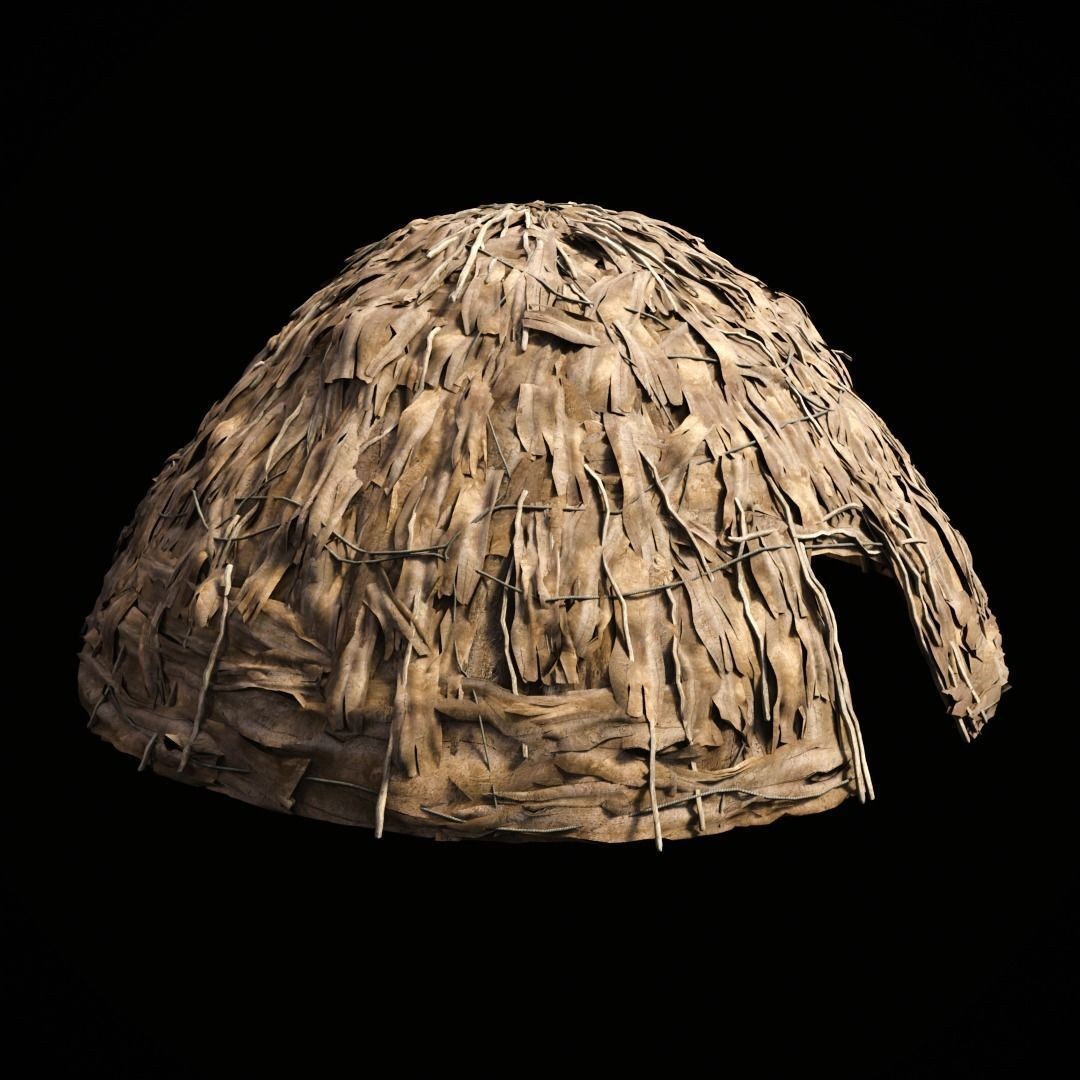 Primitive African Hut 3D Model – Low Poly Game Asset, FBX & OBJ - View 32