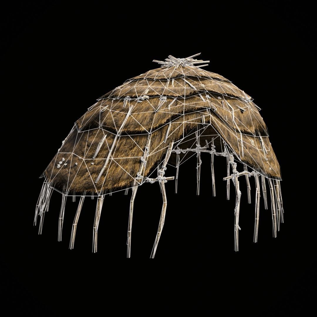 Primitive African Hut 3D Model – Low Poly Game Asset, FBX & OBJ - View 37