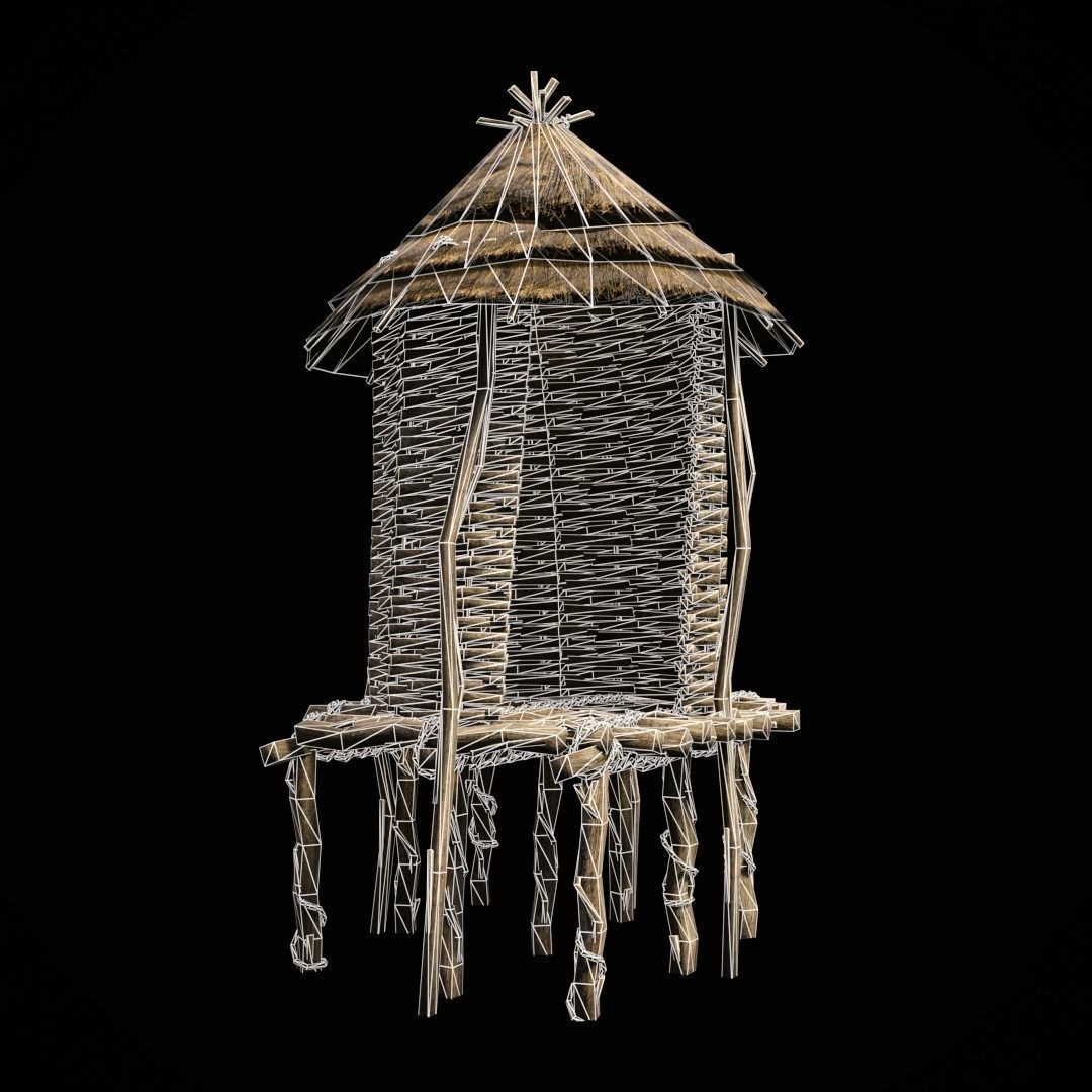 Primitive African Hut 3D Model – Low Poly Game Asset, FBX & OBJ - View 41
