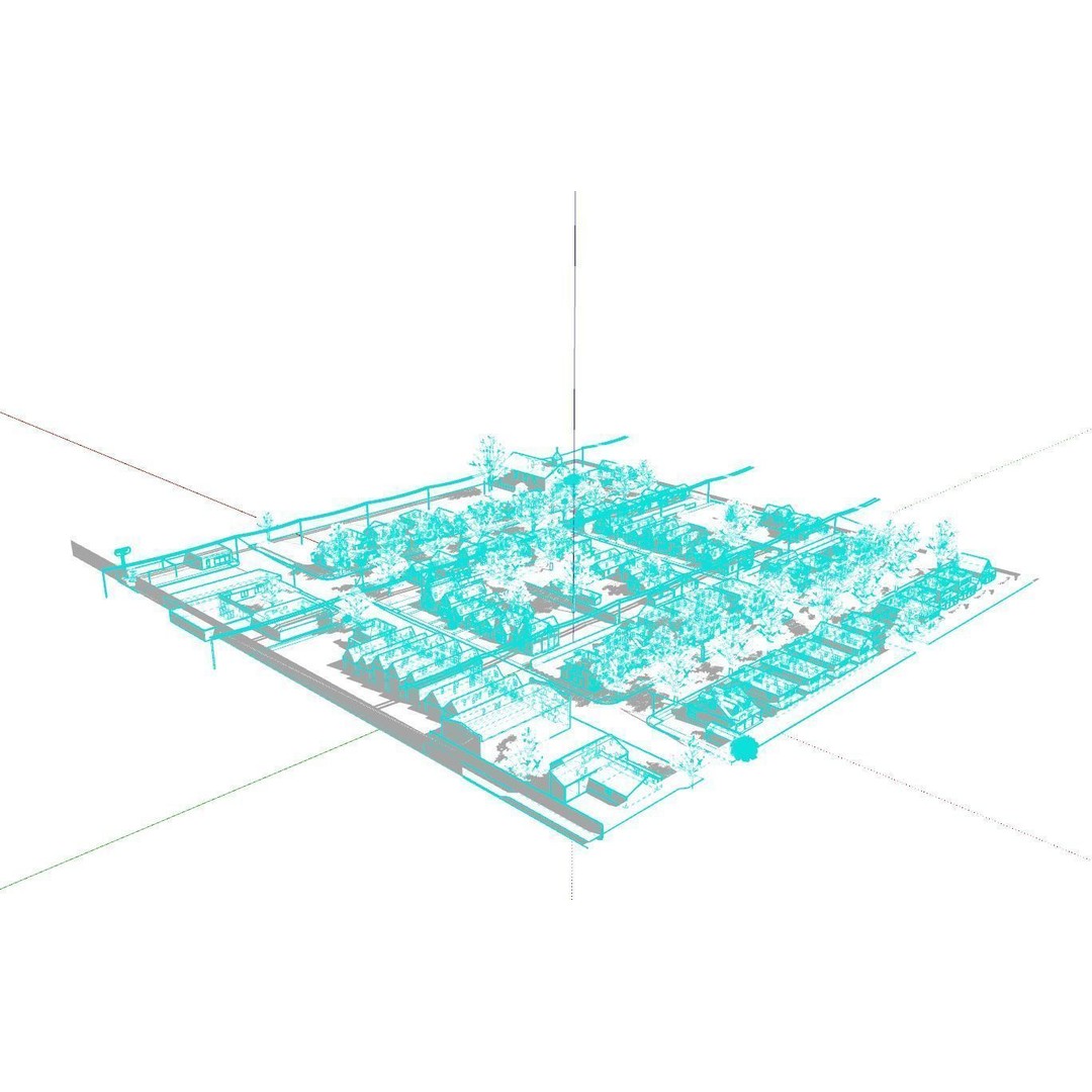 American District 3D Model – Low Poly Cityscape Asset, PBR Textures - View 23