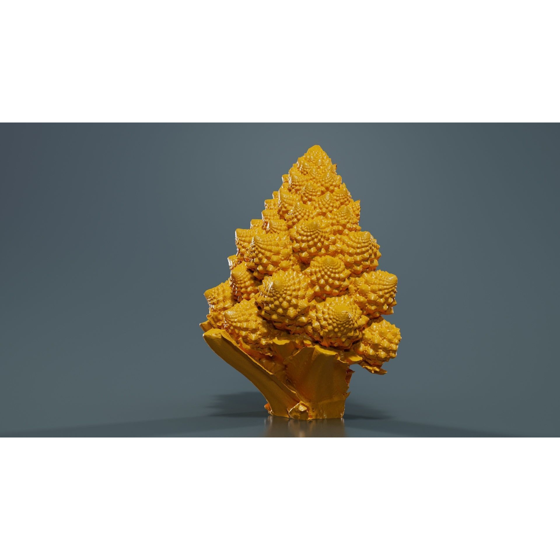 Romanesco Half - Low-Poly Game-Ready 3D Model - View 15
