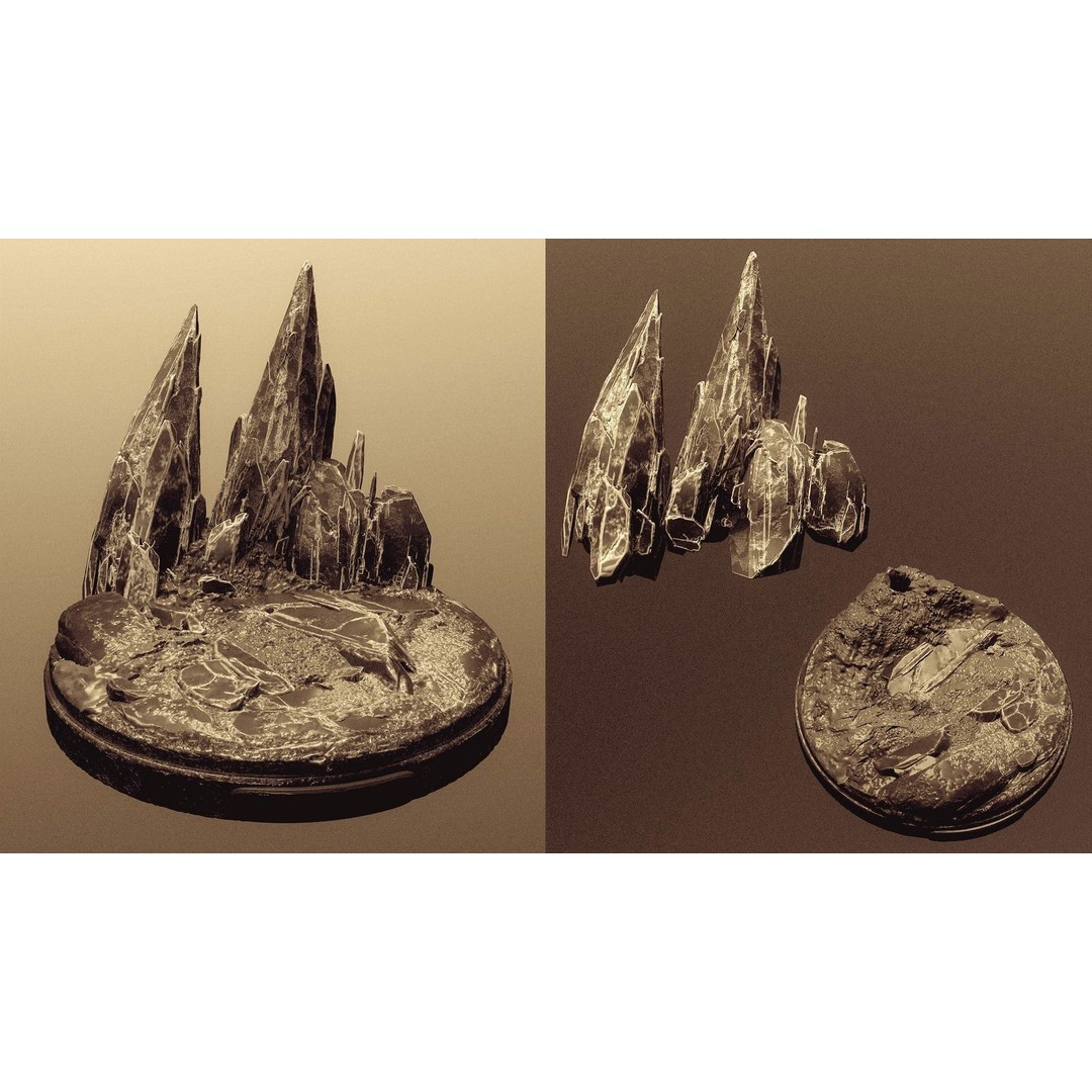 Modular Diorama 3D Model – 15 Bases for Fantasy & Sci-Fi Scenes - View 20