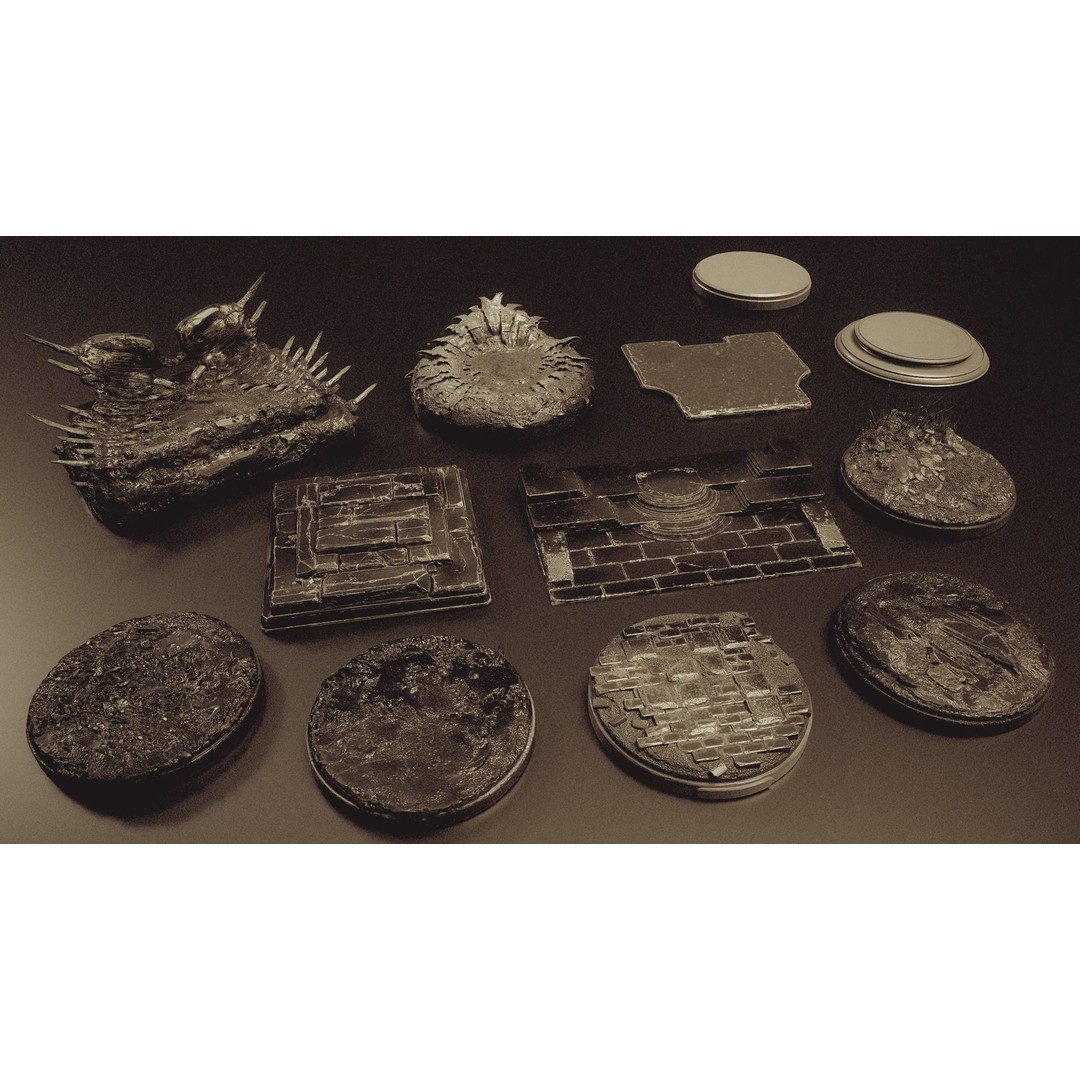 Modular Diorama 3D Model – 15 Bases for Fantasy & Sci-Fi Scenes - View 27