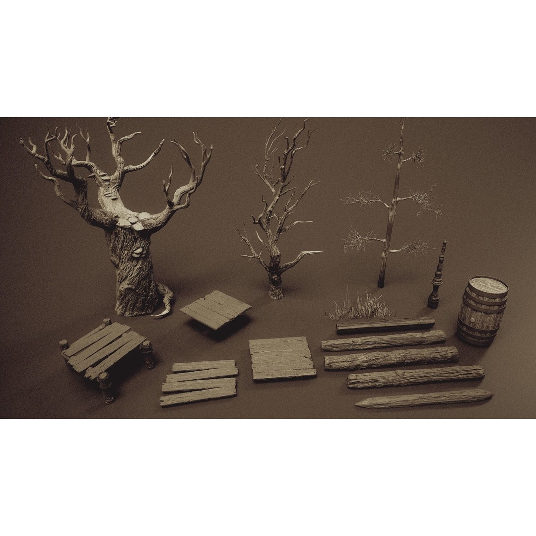 Modular Diorama 3D Model – 15 Bases for Fantasy & Sci-Fi Scenes - View 29