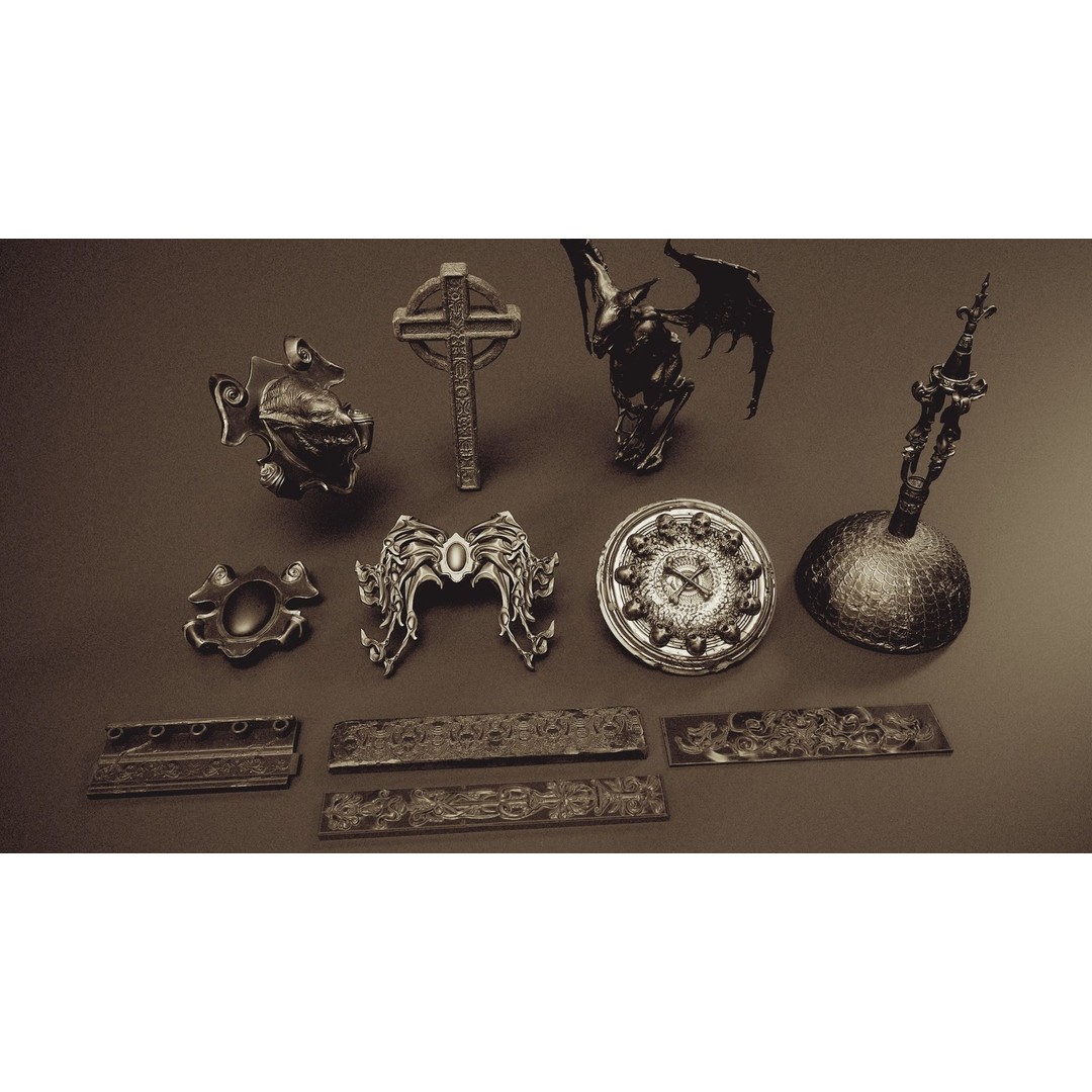 Modular Diorama 3D Model – 15 Bases for Fantasy & Sci-Fi Scenes - View 30
