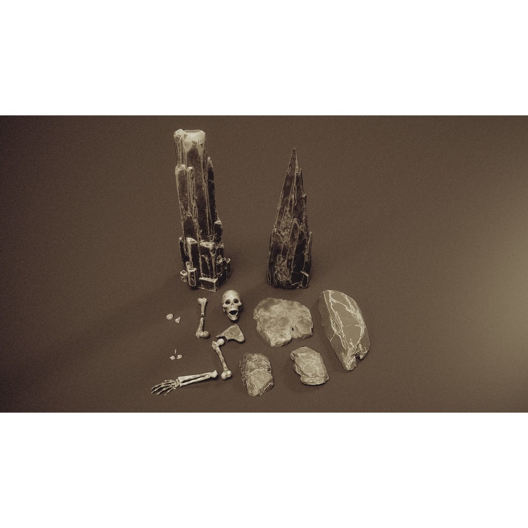 Modular Diorama 3D Model – 15 Bases for Fantasy & Sci-Fi Scenes - View 32