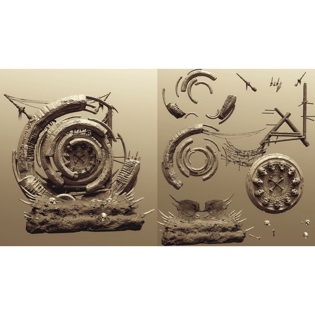 Modular Diorama 3D Model – 15 Bases for Fantasy & Sci-Fi Scenes - View 7