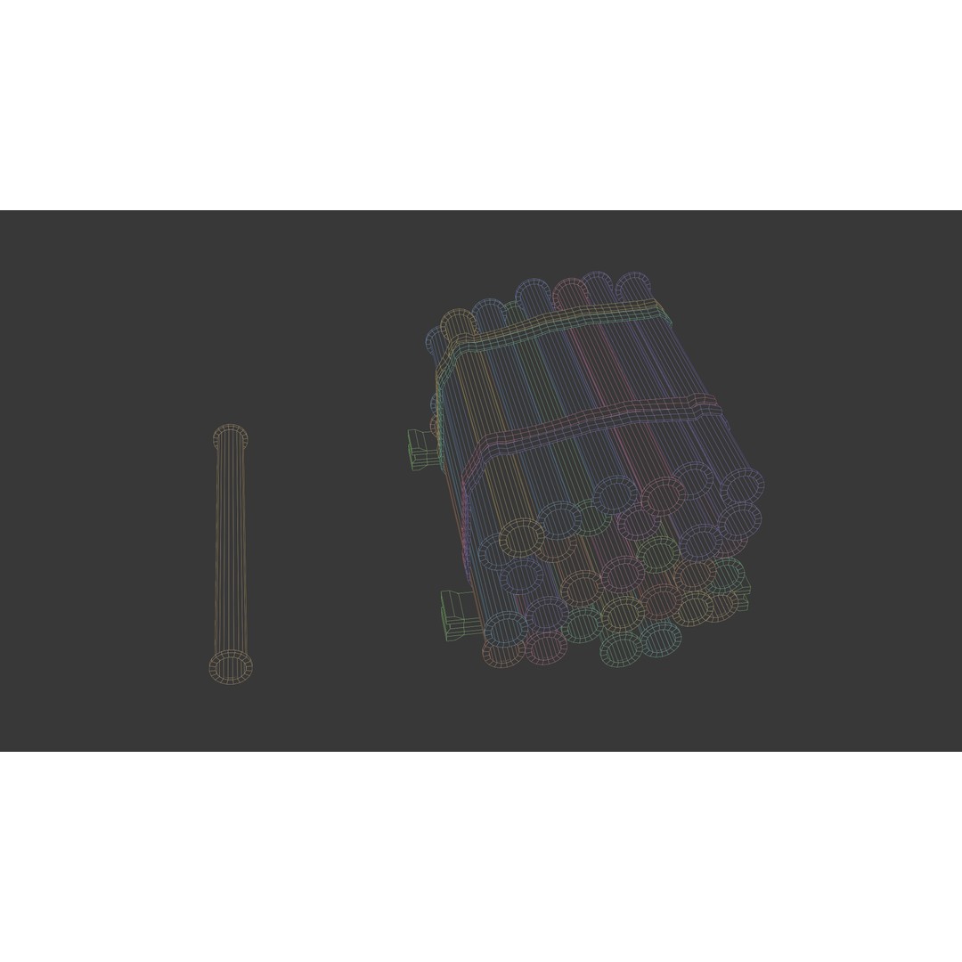 Modular Concrete Pipe Set 3D Model – Low Poly Game Ready, FBX, OBJ - View 11