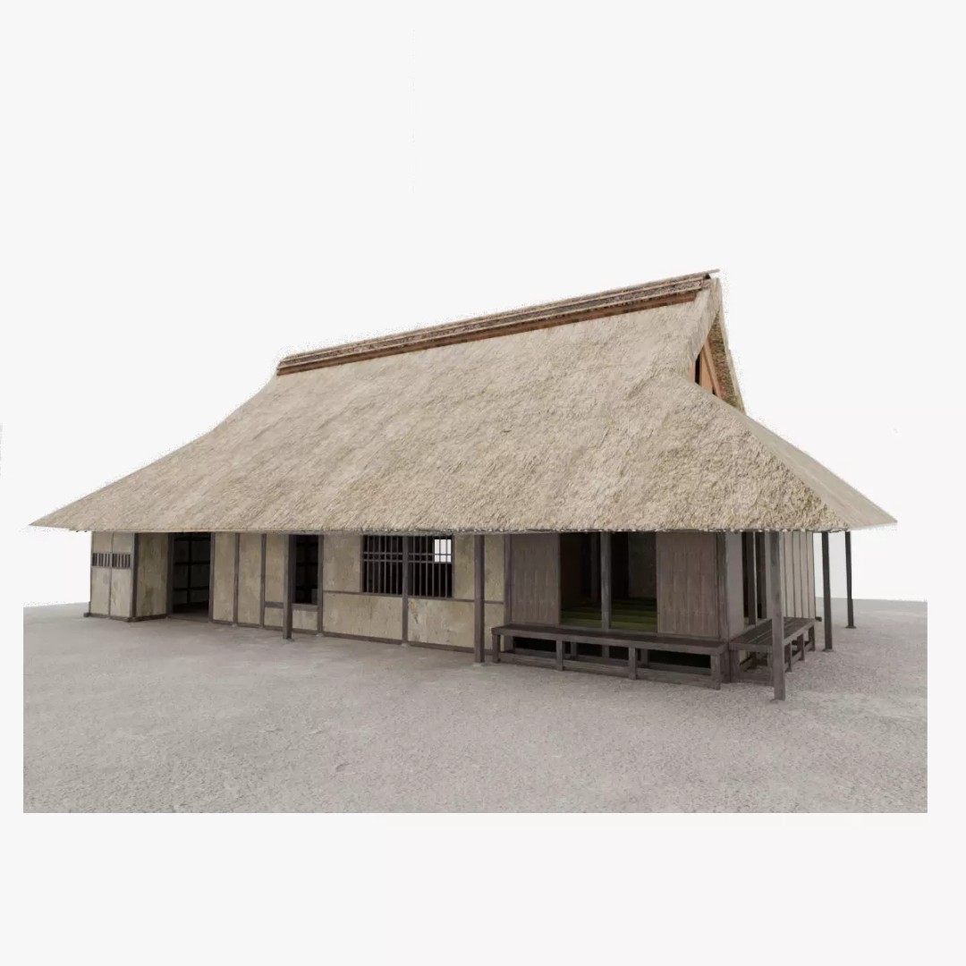 Japanese Private House 3D Model – Traditional Design, FBX Format - View 2
