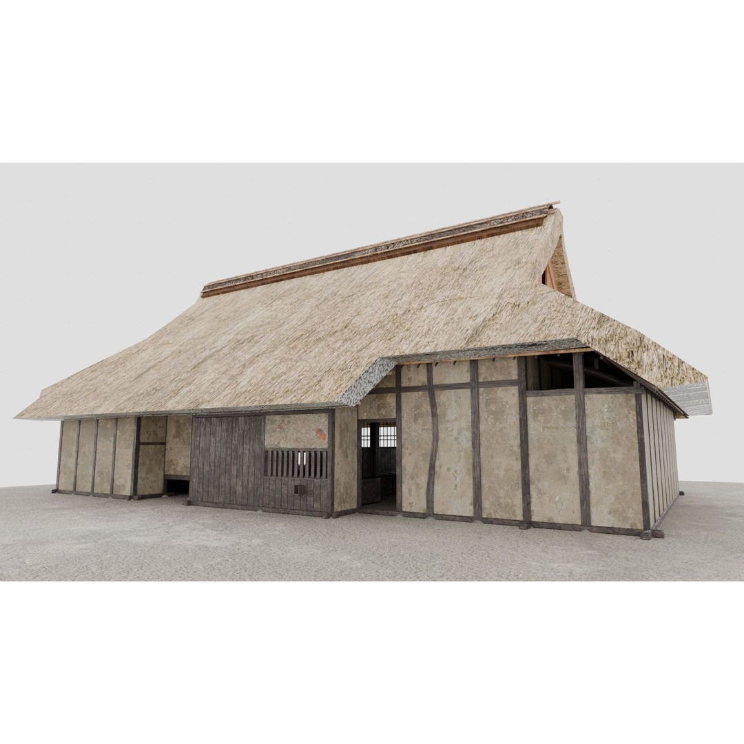 Japanese Private House 3D Model – Traditional Design, FBX Format - View 3