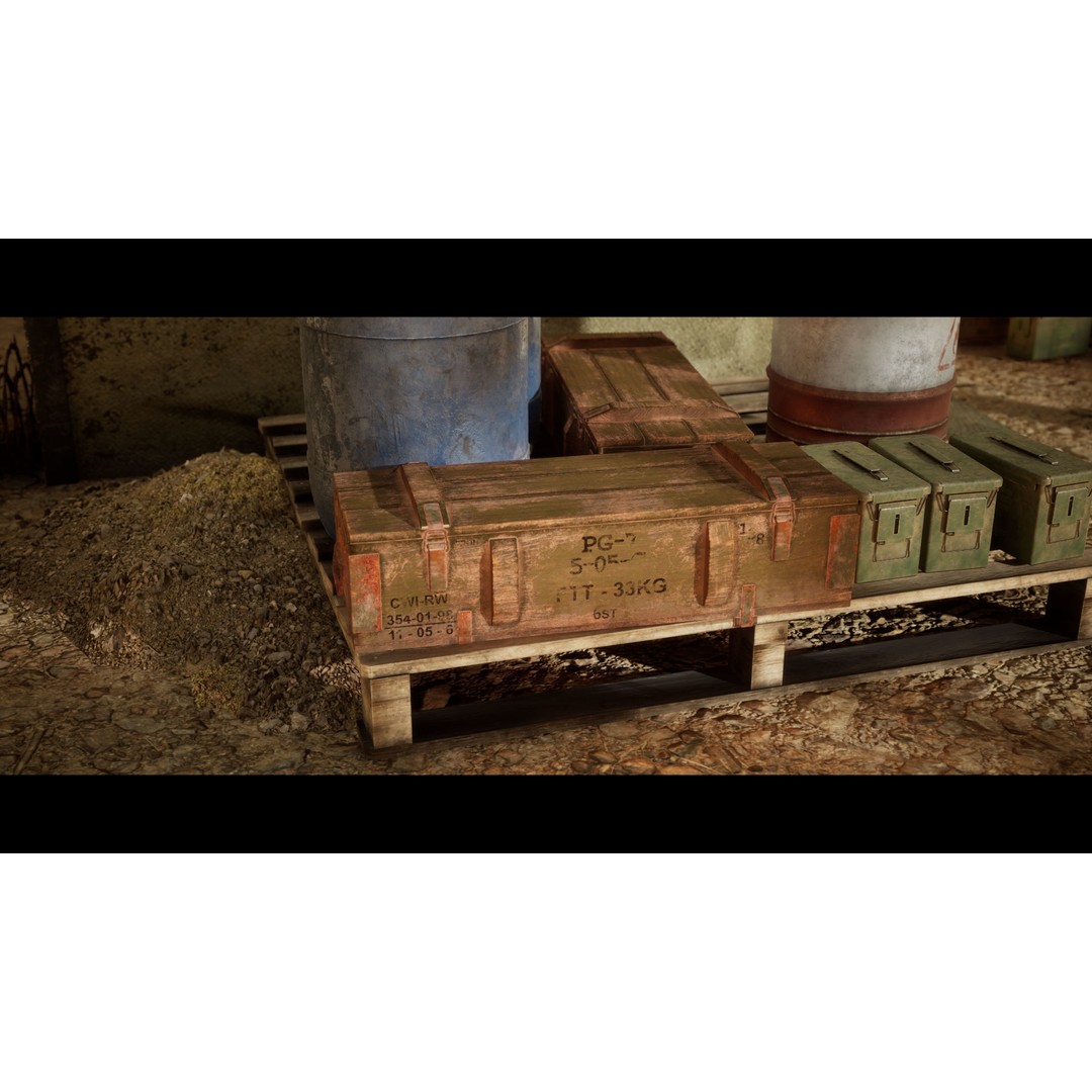 Military Base 3D Model – Game-Ready Asset Pack, FBX, PBR - View 6