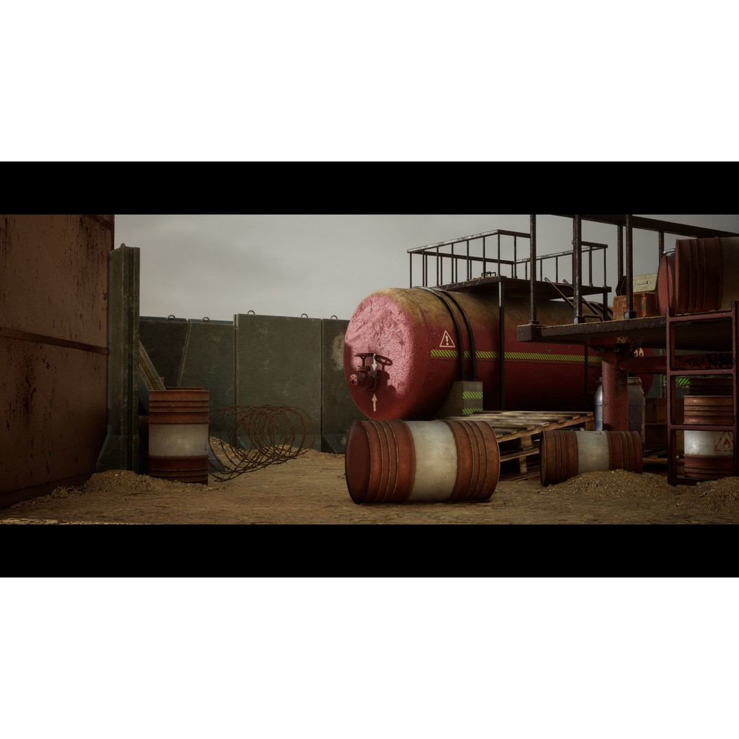 Military Base 3D Model – Game-Ready Asset Pack, FBX, PBR - View 7