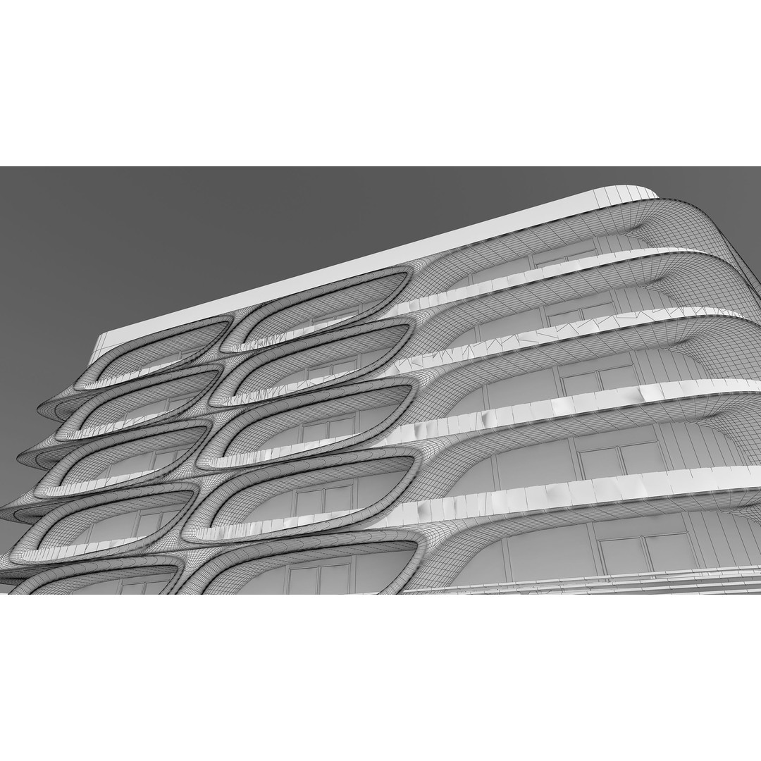 Medical Building 3D Model – PBR Exterior Architecture, FBX, OBJ - View 19
