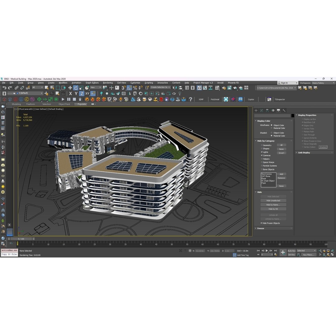 Medical Building 3D Model – PBR Exterior Architecture, FBX, OBJ - View 22