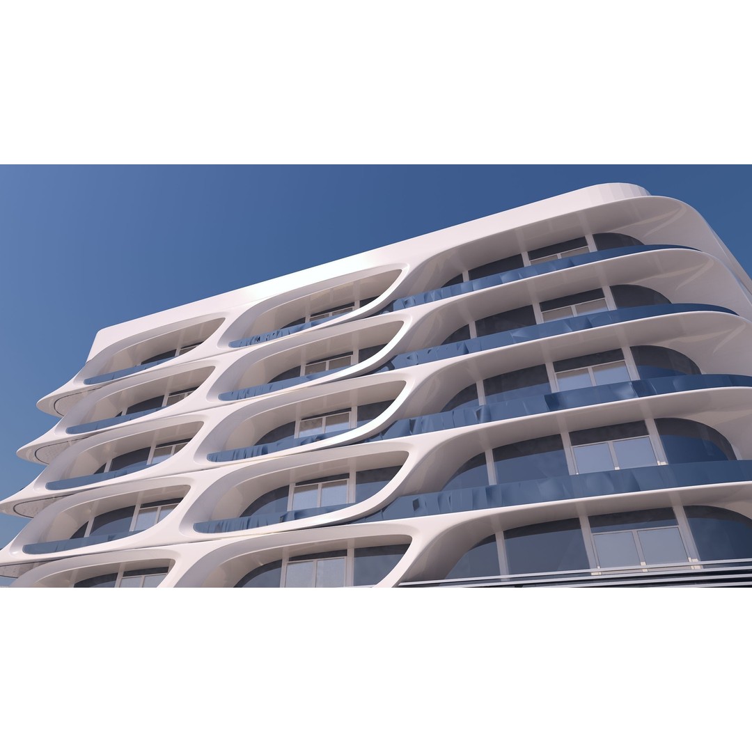 Medical Building 3D Model – PBR Exterior Architecture, FBX, OBJ - View 9