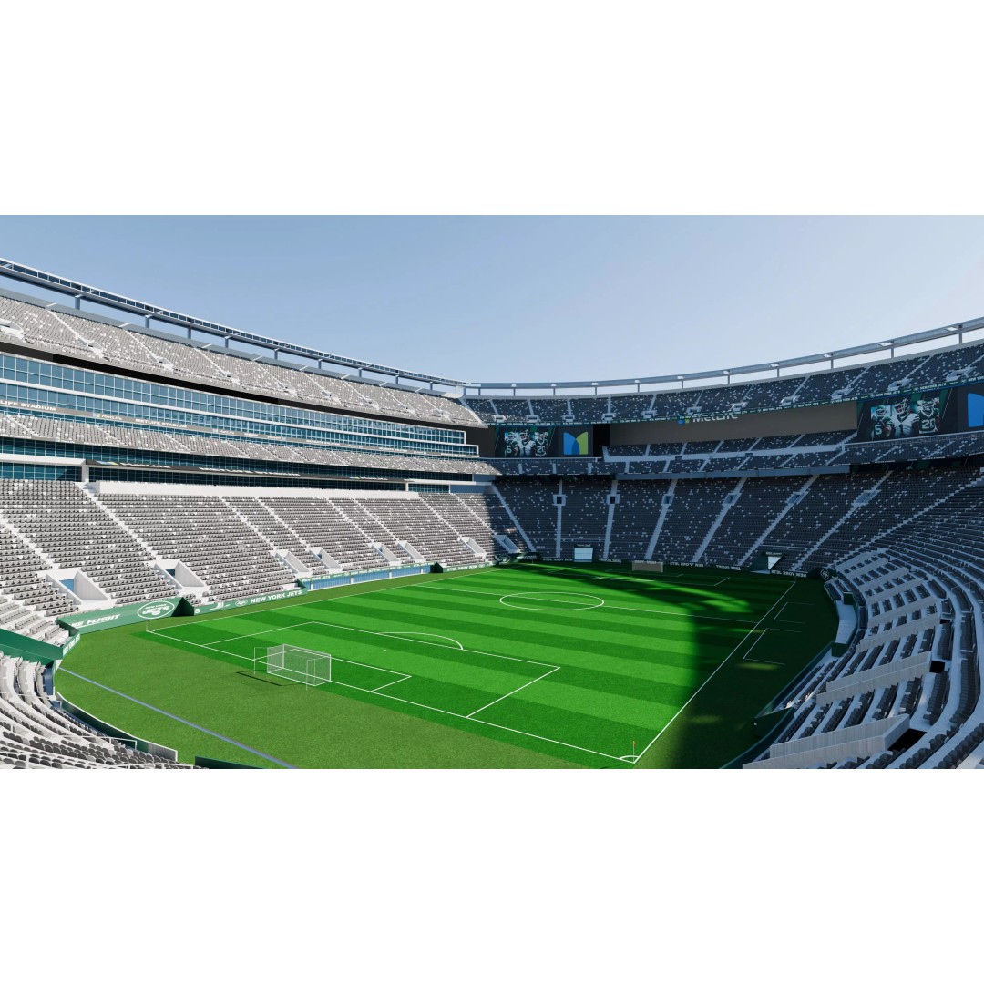 Metlife Stadium 3D Model – High Poly Game Asset, FBX, OBJ, Blender - View 11