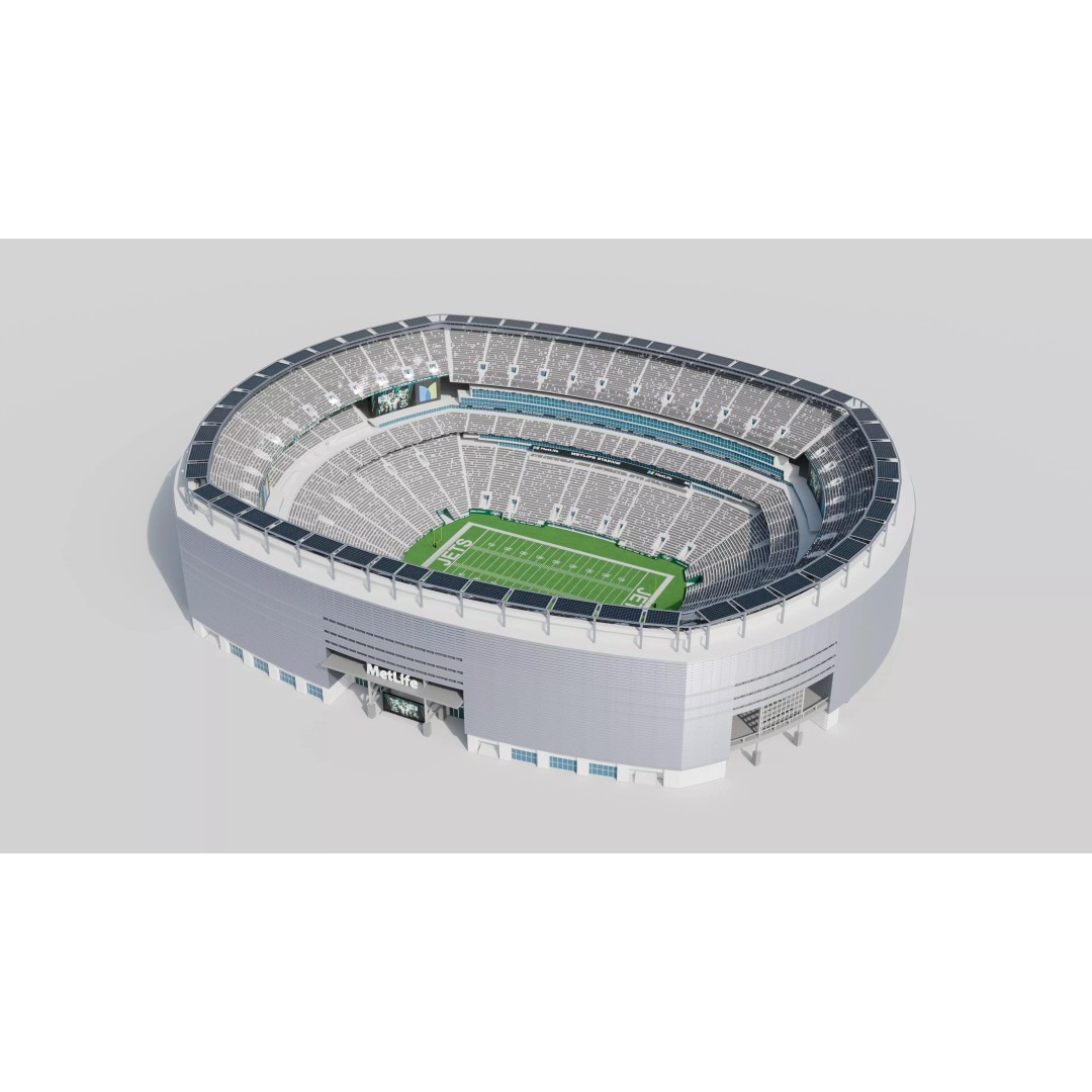 Metlife Stadium 3D Model – High Poly Game Asset, FBX, OBJ, Blender - View 4