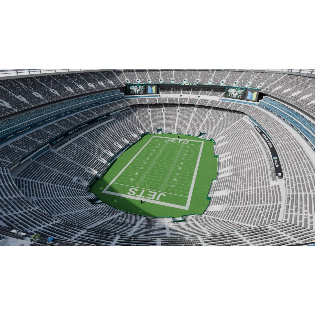 Metlife Stadium 3D Model – High Poly Game Asset, FBX, OBJ, Blender - View 8