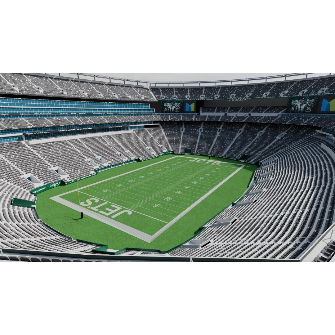 Metlife Stadium 3D Model – High Poly Game Asset, FBX, OBJ, Blender - View 9