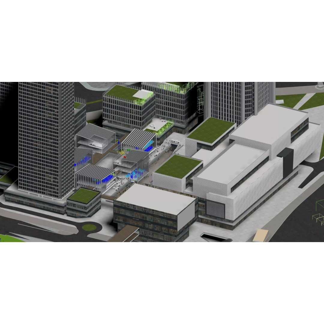 Glass Office Towers 3D Model – High-Quality Architectural Visualization, FBX, OBJ - View 12
