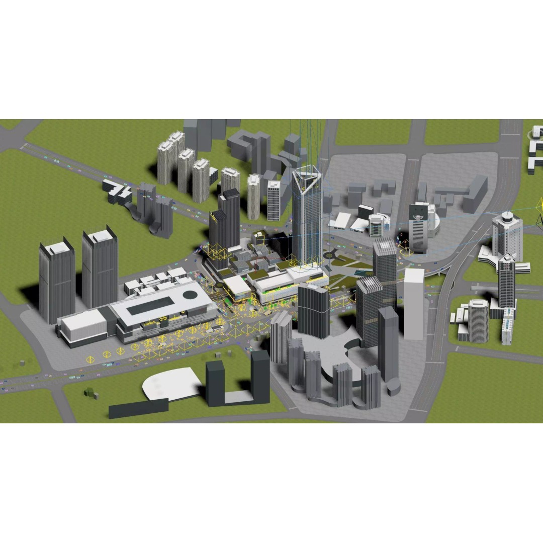 Glass Office Towers 3D Model – High-Quality Architectural Visualization, FBX, OBJ - View 14