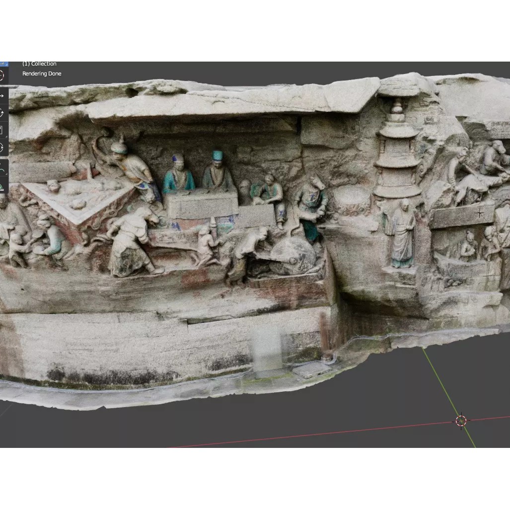 Buddha Statue 3D Model – Eastern Deity Sculpture with Textures - View 13