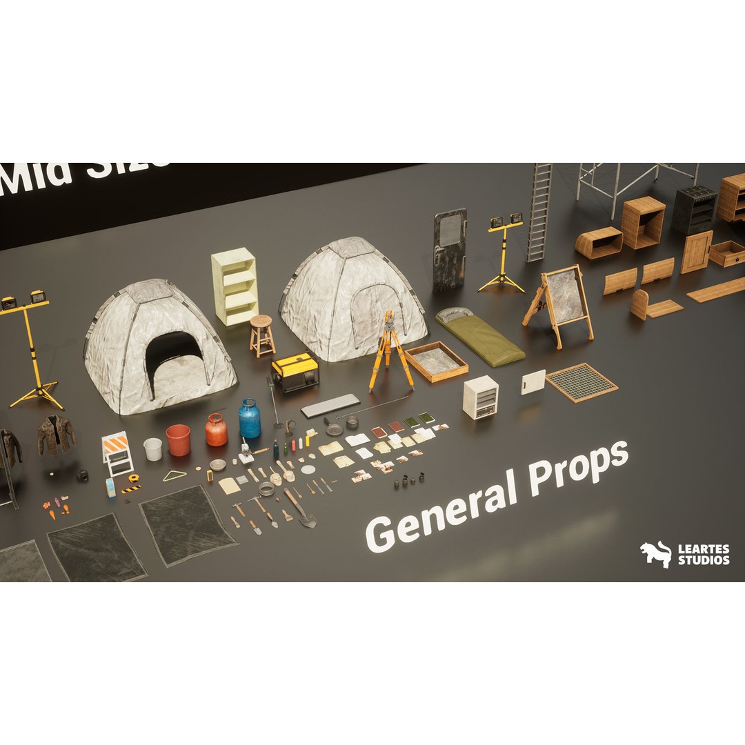Archaeological Site 3D Model – Low Poly Game Ready Environment, FBX