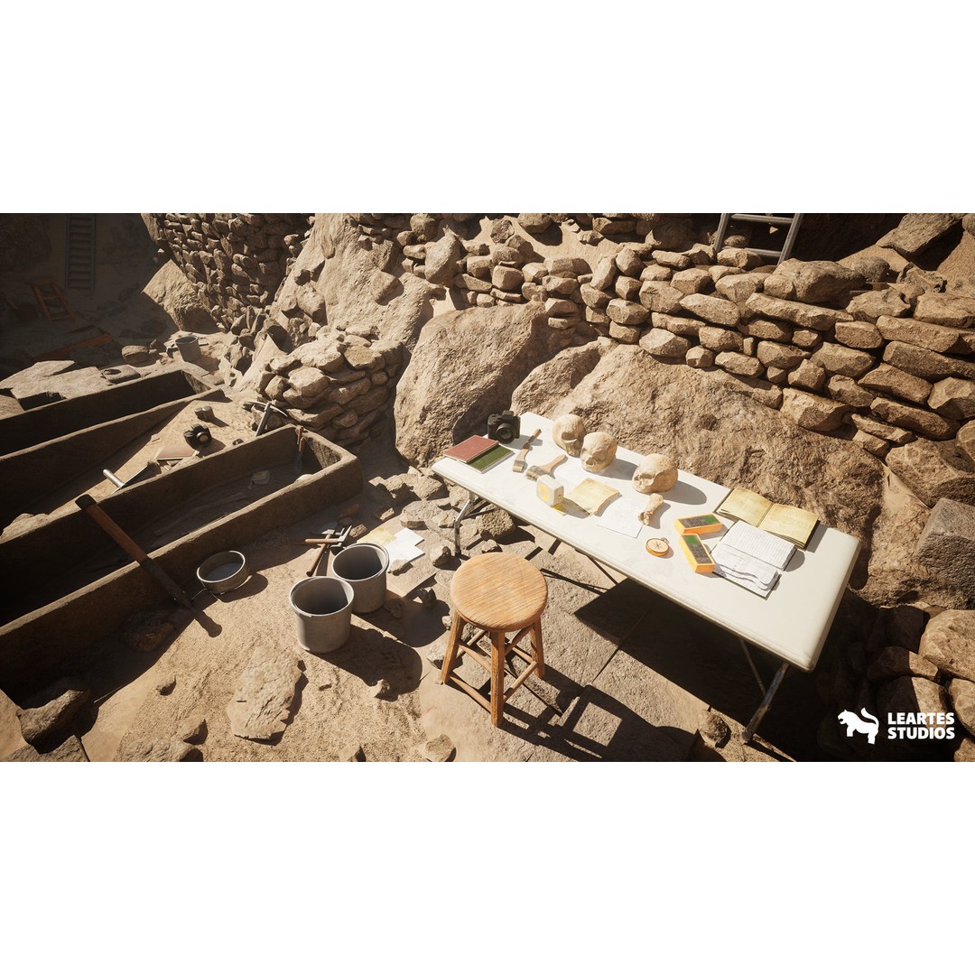 Archaeological Site 3D Model – Low Poly Game Ready Environment, FBX - View 10
