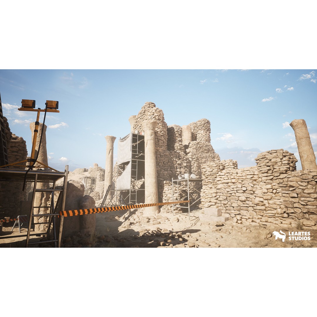 Archaeological Site 3D Model – Low Poly Game Ready Environment, FBX - View 15