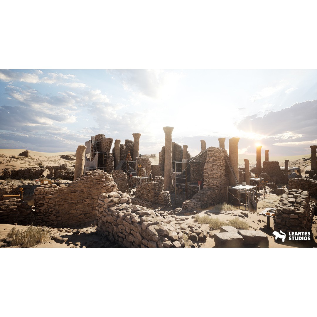 Archaeological Site 3D Model – Low Poly Game Ready Environment, FBX - View 16