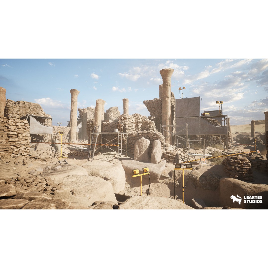 Archaeological Site 3D Model – Low Poly Game Ready Environment, FBX - View 17
