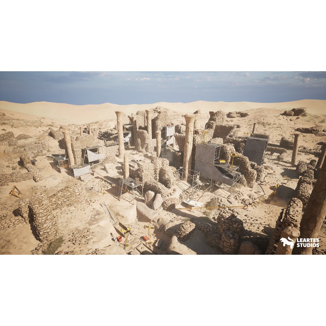 Archaeological Site 3D Model – Low Poly Game Ready Environment, FBX - View 18