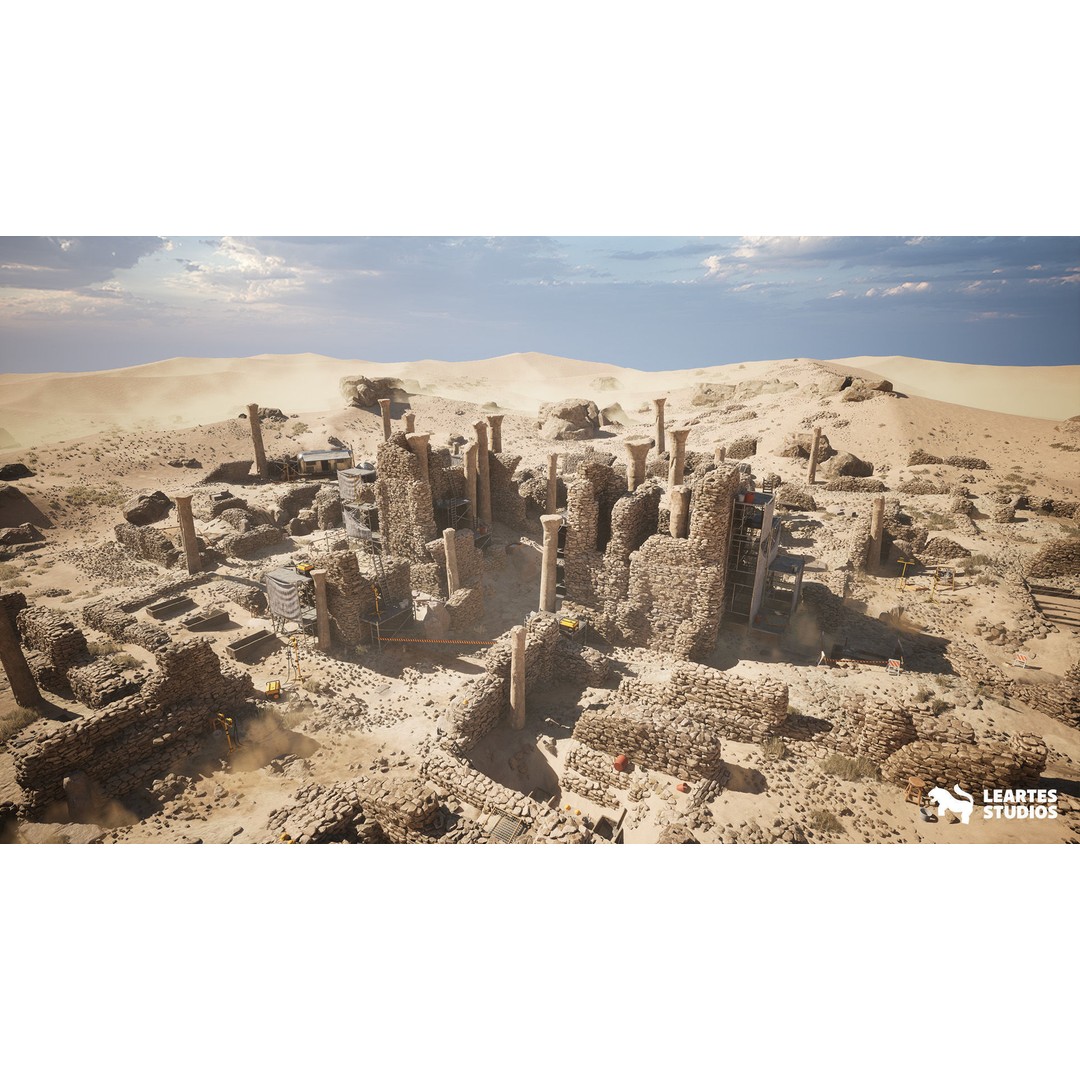Archaeological Site 3D Model – Low Poly Game Ready Environment, FBX - View 19