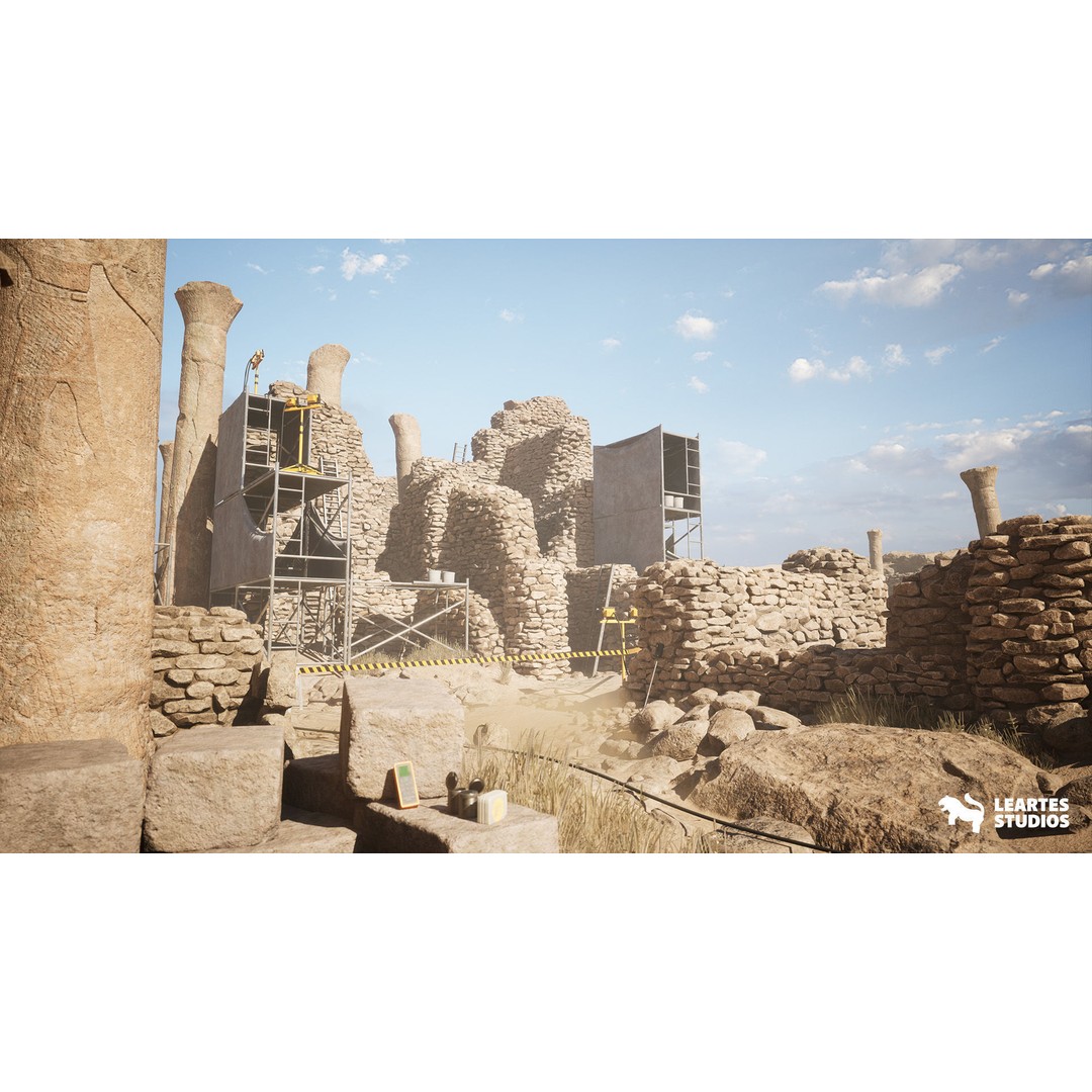 Archaeological Site 3D Model – Low Poly Game Ready Environment, FBX - View 4