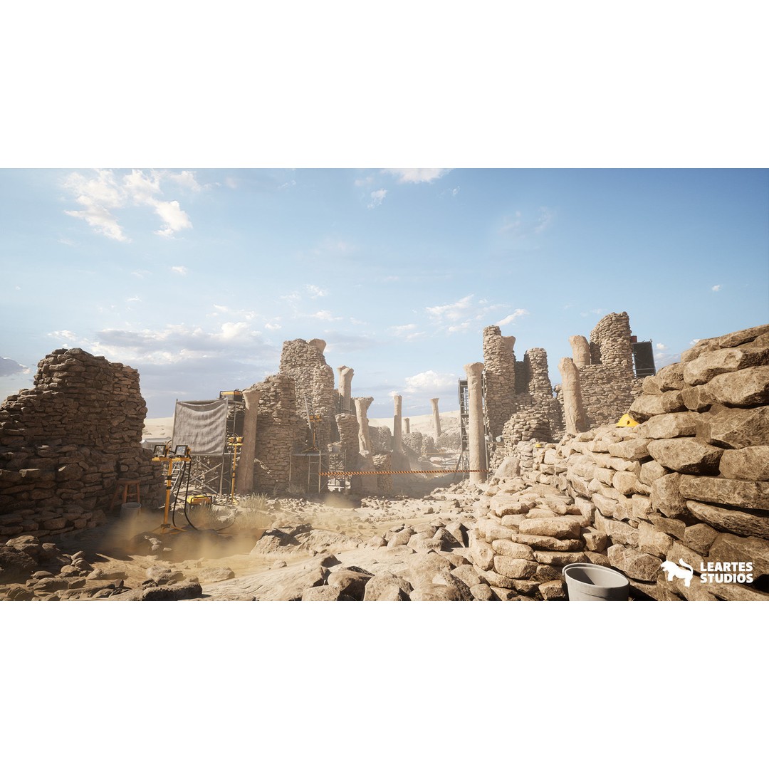 Archaeological Site 3D Model – Low Poly Game Ready Environment, FBX - View 8