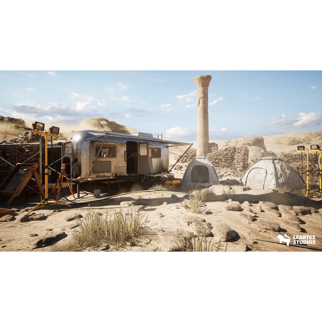 Archaeological Site 3D Model – Low Poly Game Ready Environment, FBX - View 9