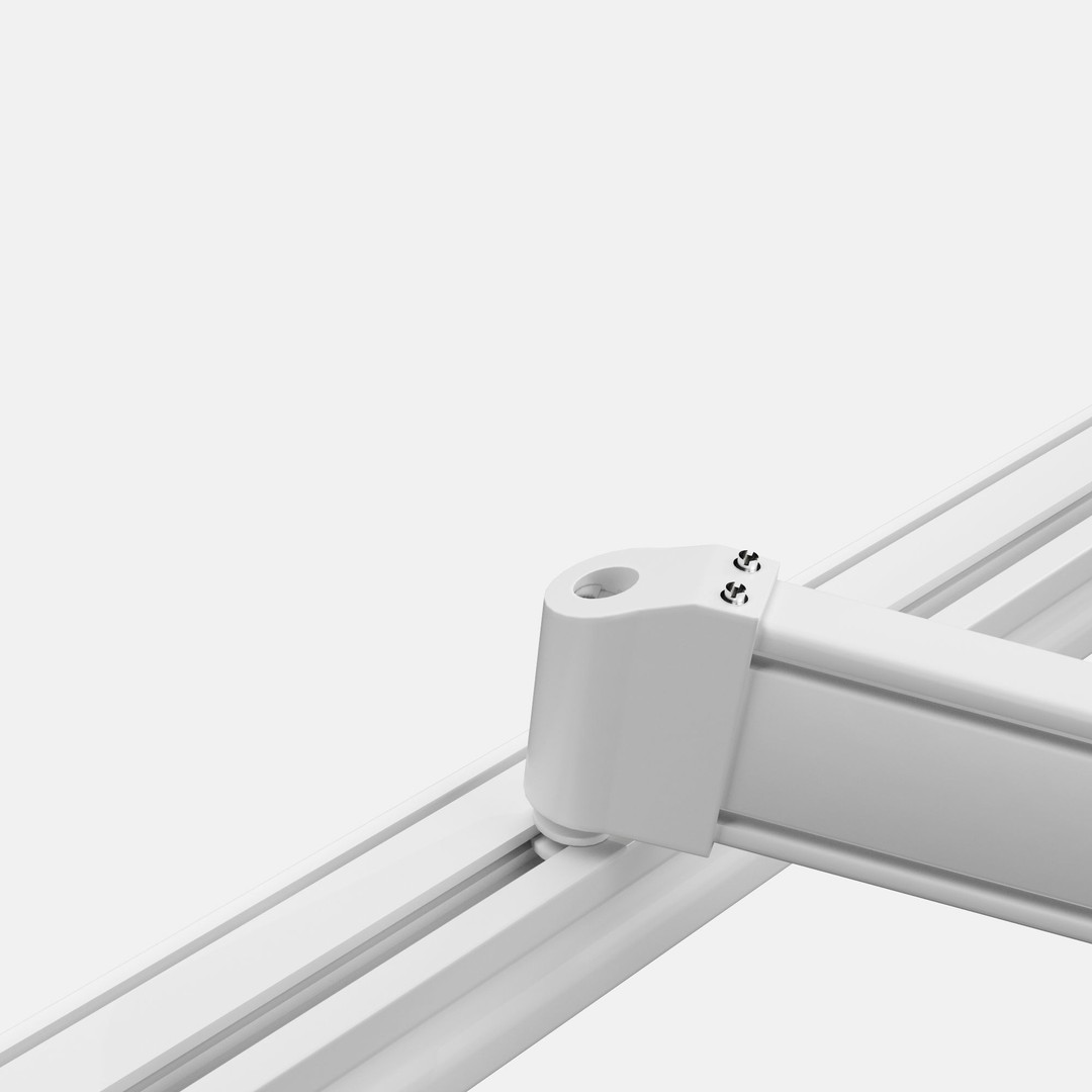 Elbow Awning 3D Model – Contemporary Cafe Canopy Set, FBX & OBJ - View 3