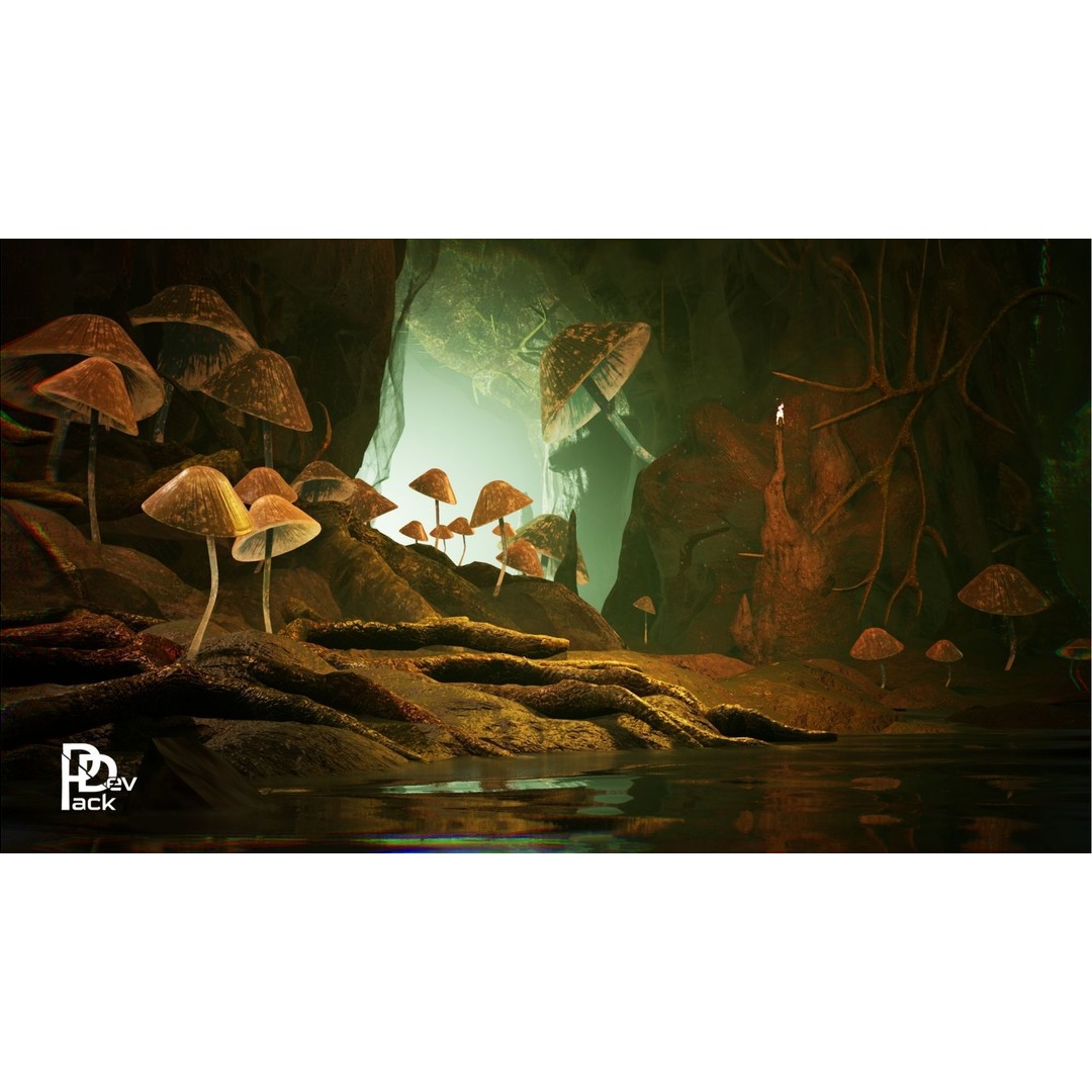 Biomass 3D Model – Low Poly Nature Props, FBX, PBR Textures - View 11