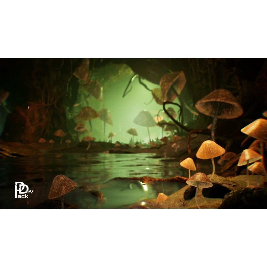 Biomass 3D Model – Low Poly Nature Props, FBX, PBR Textures - View 7