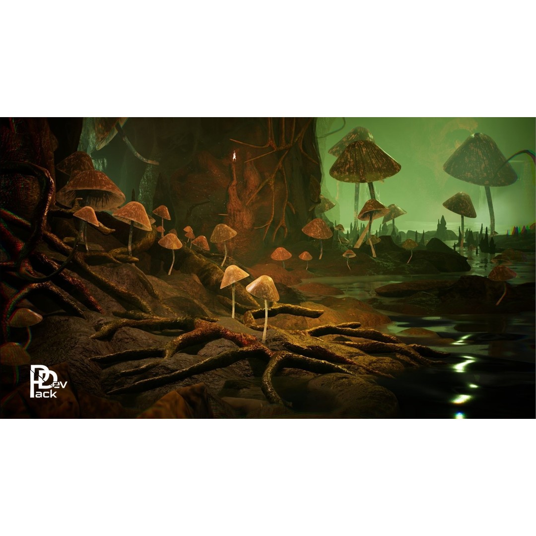 Biomass 3D Model – Low Poly Nature Props, FBX, PBR Textures - View 8
