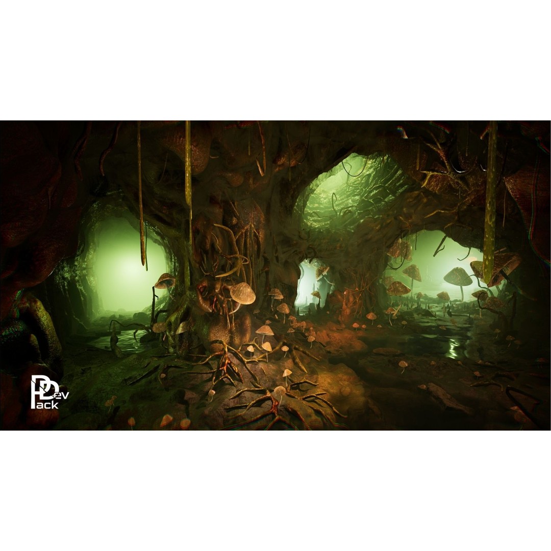 Biomass 3D Model – Low Poly Nature Props, FBX, PBR Textures - View 9