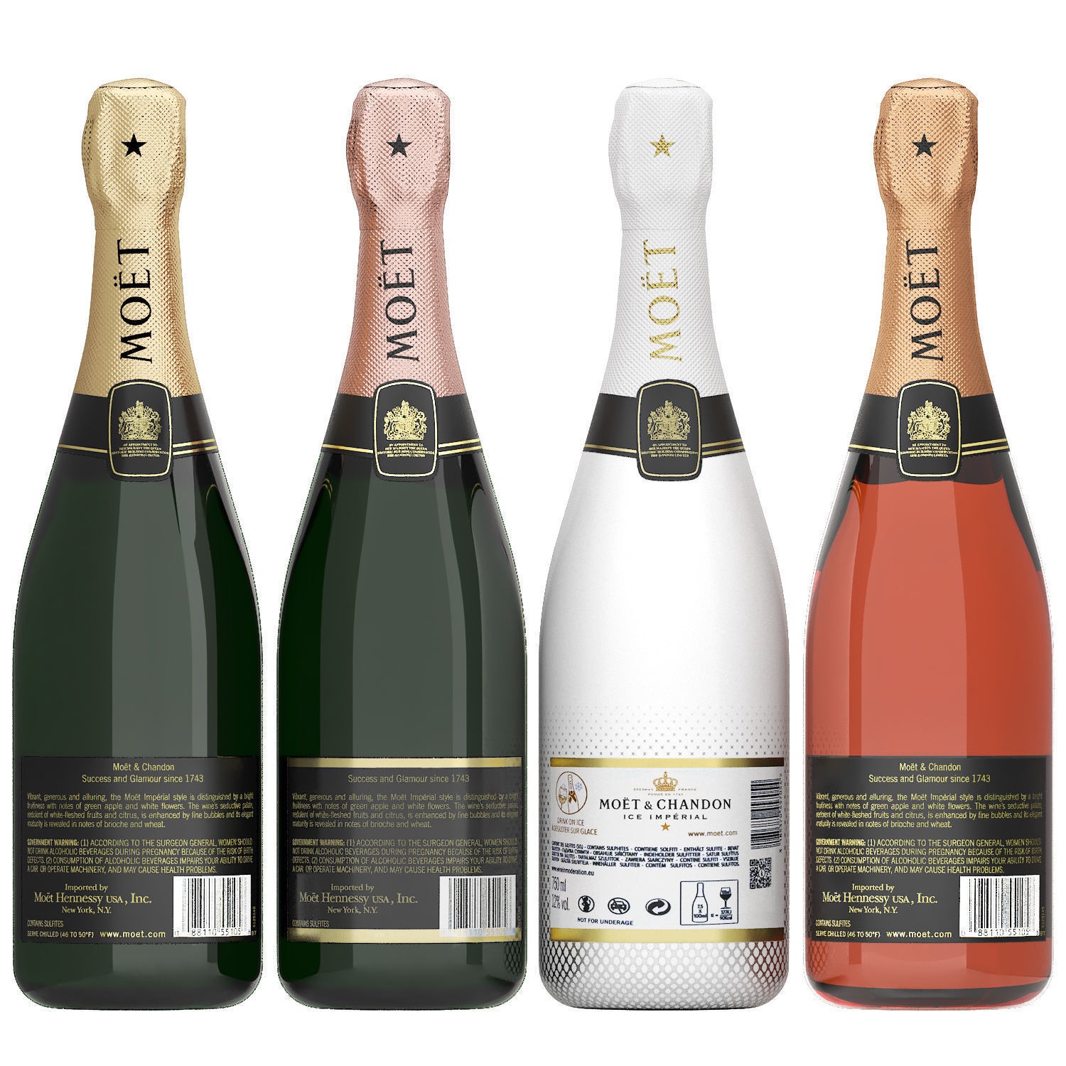 Moet and Chandon Champagne Collection - Game-Ready 3D Model - View 4