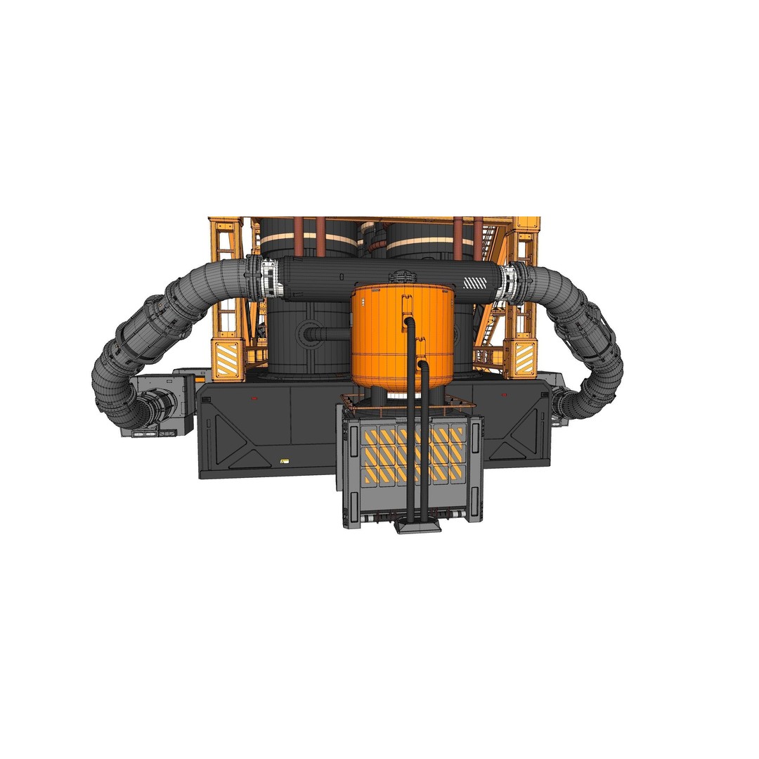Sci-Fi Storage Tank 3D Model – Industrial Equipment for Games, FBX - View 29